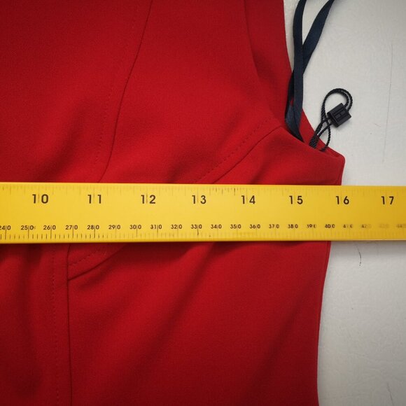 Tommy Hilfiger Ladies Size 4 Red Fit & Flare Sleeveless Dress - Picture 8 of 9
